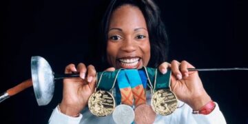 Laura Flessel, championne olympique d'épée