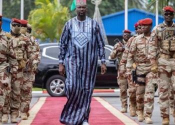 Le Président de la Guinée, Mamadi Doumbouya,